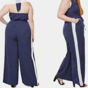 Wideleg halter jumpsuit